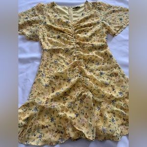 Shine star yellow floral dress
